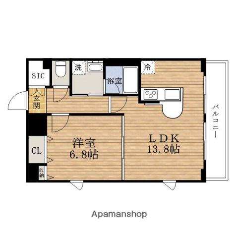 PRESSANCE本町リアルシティ(1LDK/12階)の間取り写真