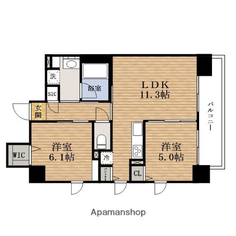 ルセルUEMACHIDAI(2LDK/2階)の間取り写真