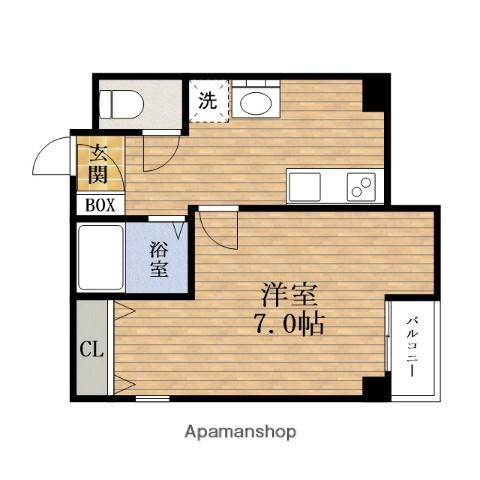 フィレンツェNAMBAMINAMI(1K/5階)の間取り写真