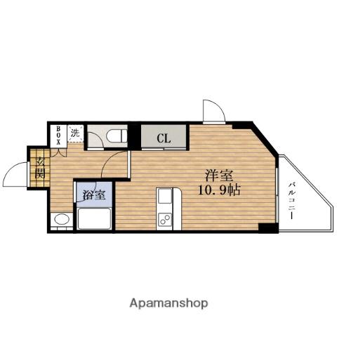 シティスパイア上町台 (ワンルーム/4階)の間取り写真
