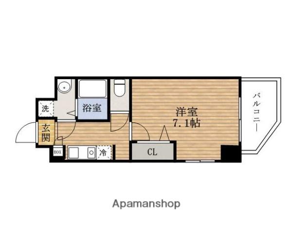 エイペックス京町堀2(1K/6階)の間取り写真