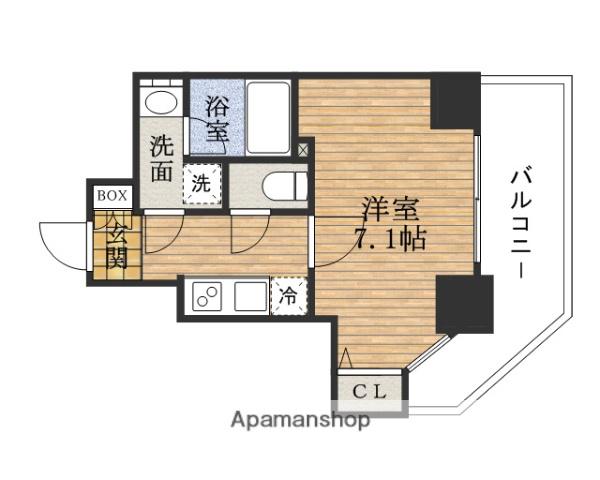 エスライズHONMACHIHIGASHI(1K/13階)の間取り写真