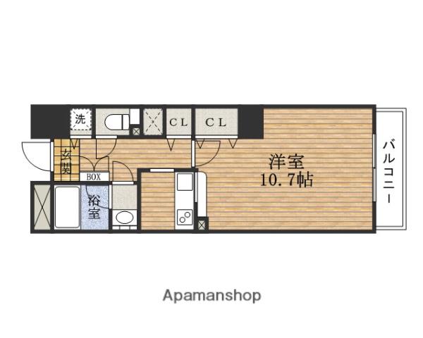 樹樹GARDEN(1K/8階)の間取り写真