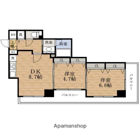 樹樹GARDEN(1LDK/5階)の間取り写真