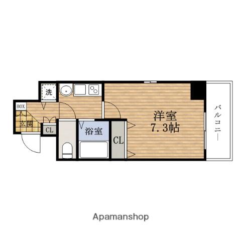 アーバンフラッツ難波東(1K/8階)の間取り写真