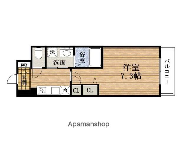 エスリード難波ウエスト(1K/5階)の間取り写真