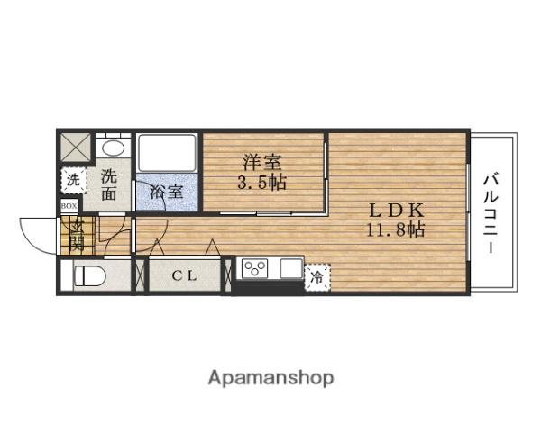 レクシアCHIYOZAKI(1LDK/4階)の間取り写真