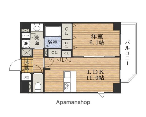PRESSANCE堺筋本町フィリア(1LDK/11階)の間取り写真