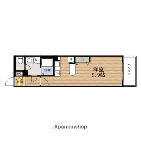 CROWNEHEIME本町イースト(1K/7階)の間取り写真