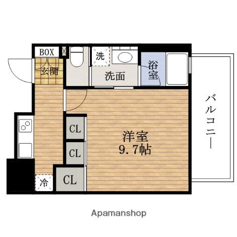 アーバネックスMINAMIHORIE(1K/3階)の間取り写真