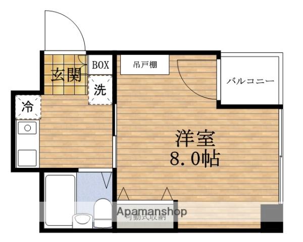 シャトーアルーフ(1K/9階)の間取り写真