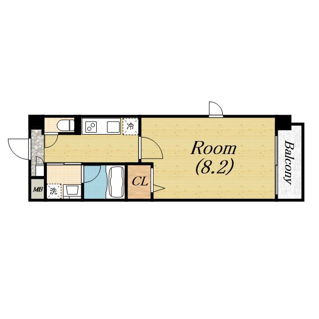 FORESTER一樹(1K/2階)の間取り写真