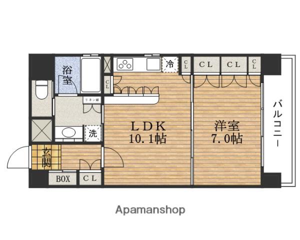 LEGAL四ツ橋立売堀(1LDK/4階)の間取り写真