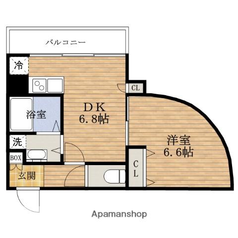 ウィルドゥMATUYAMACHI(1DK/6階)の間取り写真