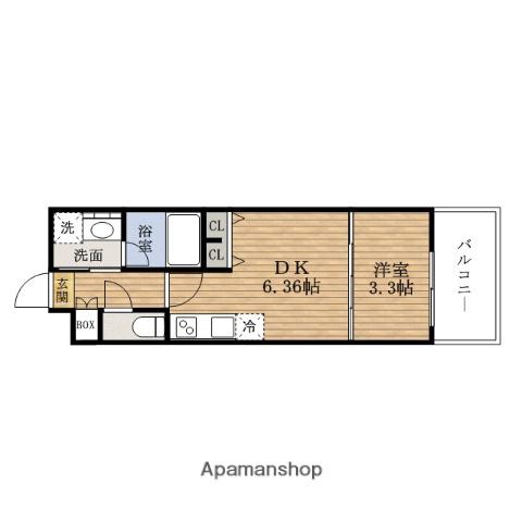 アーバネックス西長堀(1DK/7階)の間取り写真