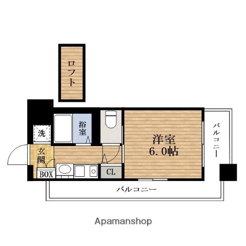 エステムコート大阪・中之島南(1K/4階)の間取り写真