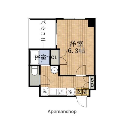 B-RISEシンマチ(1K/3階)の間取り写真