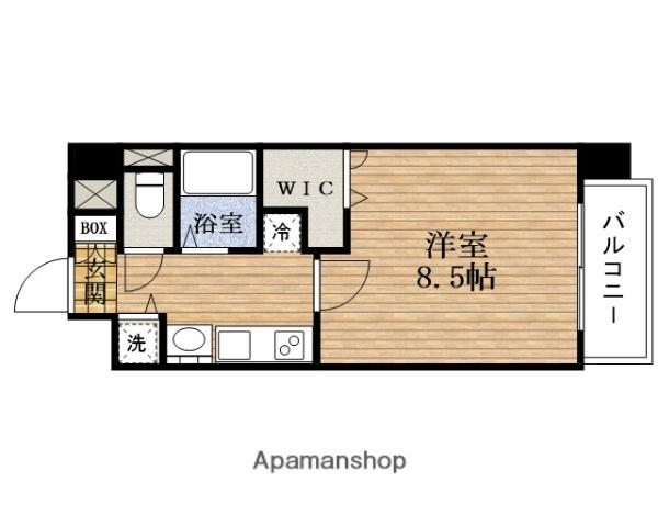 カイセイHOMMACHI通(1K/6階)の間取り写真