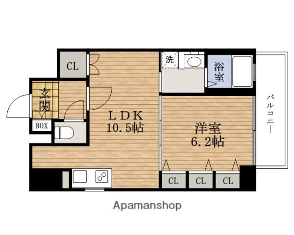 アプリーレSAKAISUJIHOMMACHI(1LDK/4階)の間取り写真