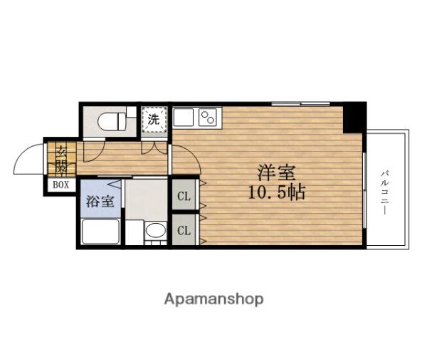 アプリーレSAKAISUJIHOMMACHI(ワンルーム/13階)の間取り写真