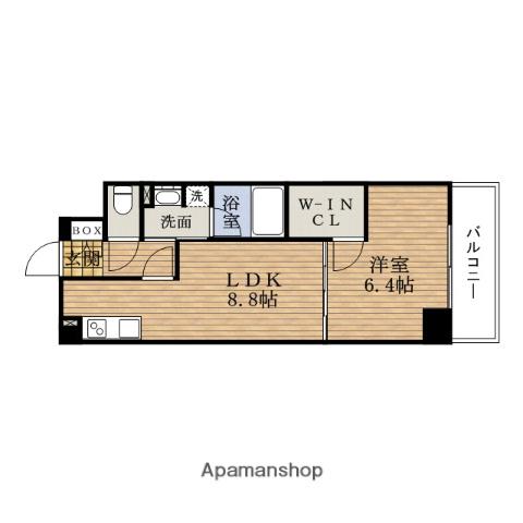 アプリーレSAKAISUJIHOMMACHI(1LDK/9階)の間取り写真