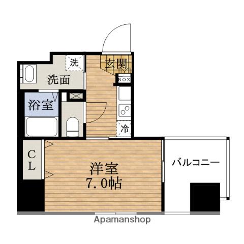 レジデンス心斎橋(1K/9階)の間取り写真