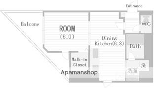 アプライズNISHINAGAHORI(1DK/5階)の間取り写真