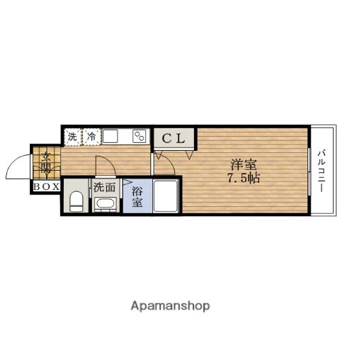 ミアカーサAWAZA(1K/10階)の間取り写真