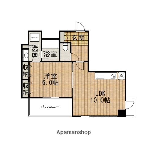 アルグラッドザタワーSHINSAIBASHI(1LDK/3階)の間取り写真
