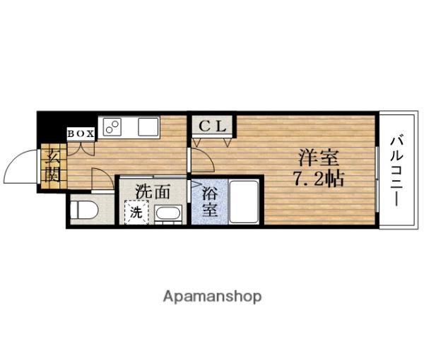 エスリード難波サウス(1K/8階)の間取り写真