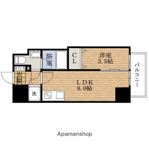 イグレックMINAMIHOMMACHI(1LDK/14階)の間取り写真