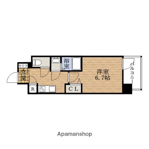 RESIUR-H 中之島サウス(1K/11階)の間取り写真