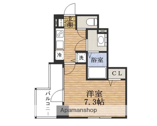 プランドール大手前RESIDENCE(1K/4階)の間取り写真