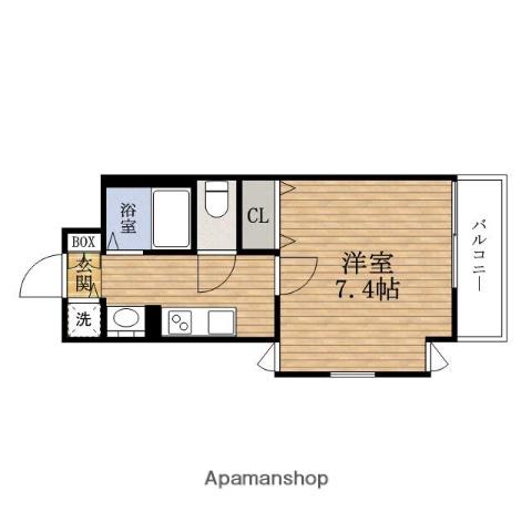 ジュネーゼグラン難波ミラージュ(1K/12階)の間取り写真