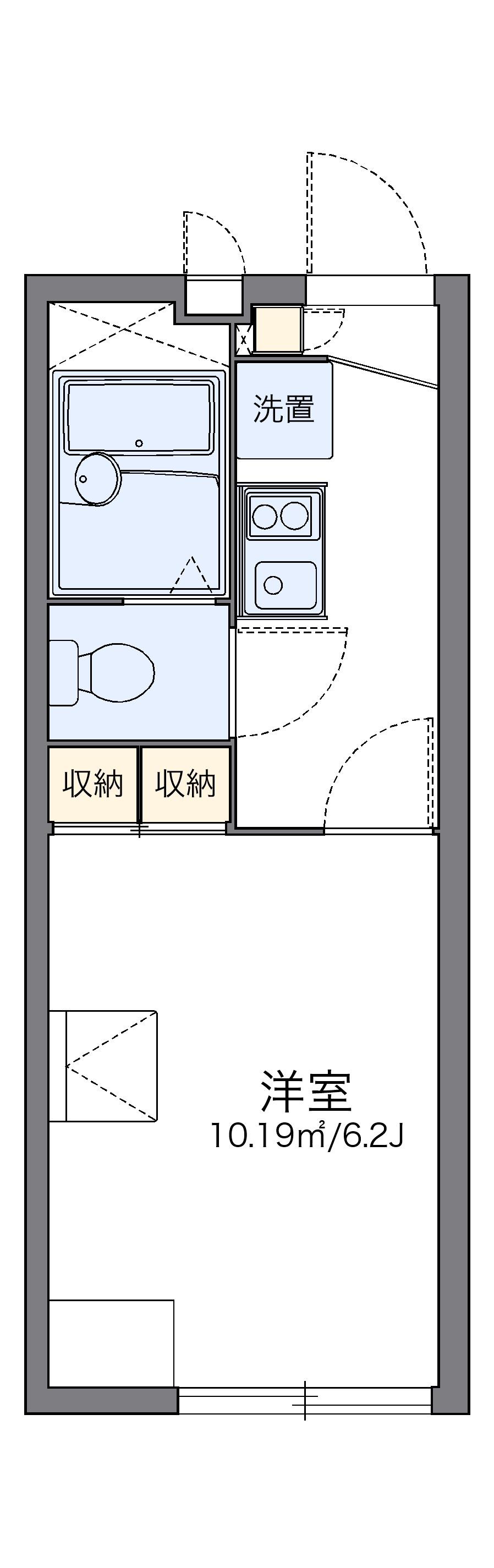 レオパレスネオフォレスト(1K/2階)の間取り写真