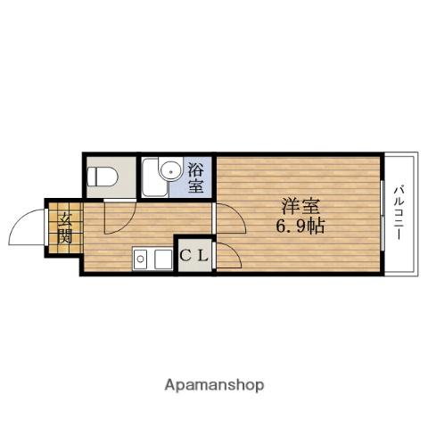 フォレストスクエア西長堀(1K/11階)の間取り写真