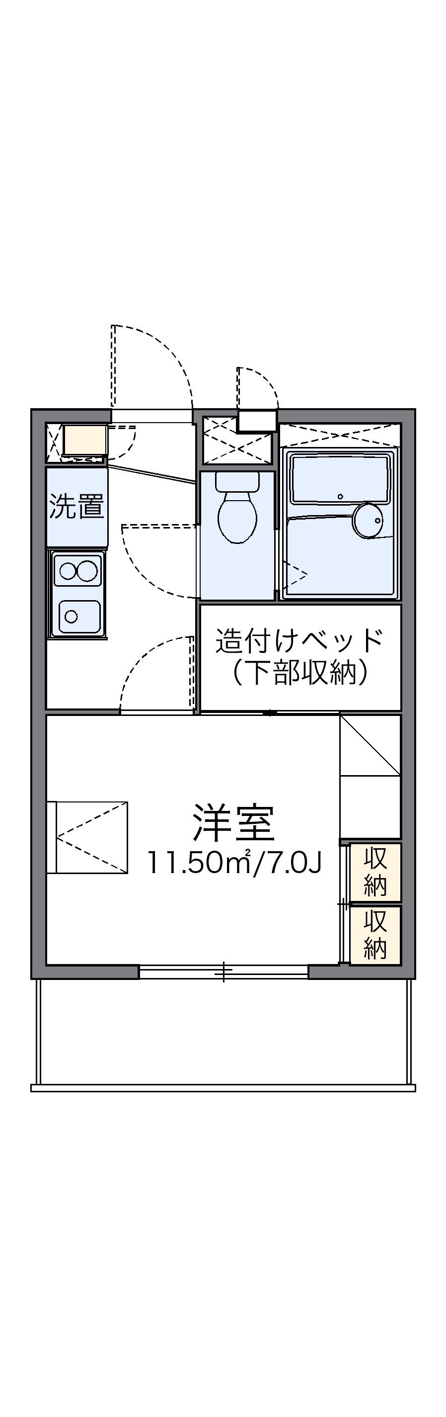 レオパレスWIN(1K/2階)の間取り写真