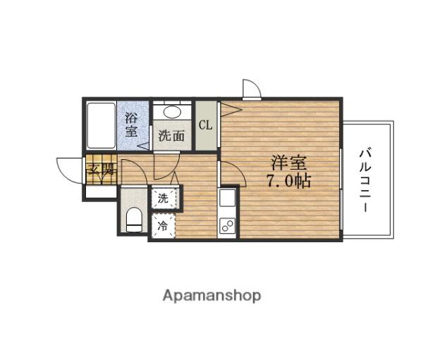 SWANSCITY北堀江(1K/10階)の間取り写真