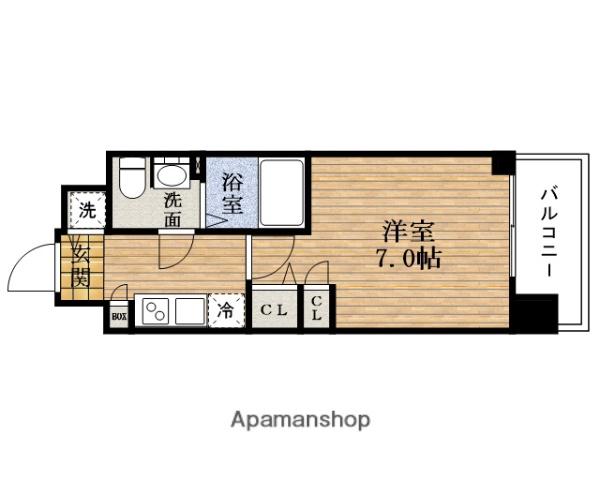 SWANS谷町セントシティ(1K/3階)の間取り写真