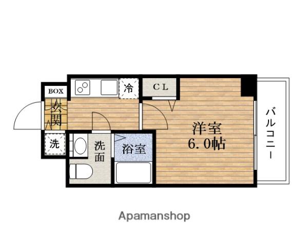 SWANSCITY堺筋本町(1K/11階)の間取り写真