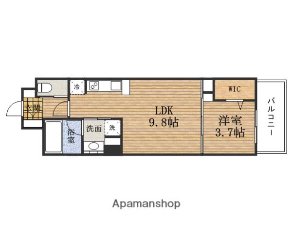 アーバネックスSHINSAIBASHI Ⅱ(1LDK/6階)の間取り写真