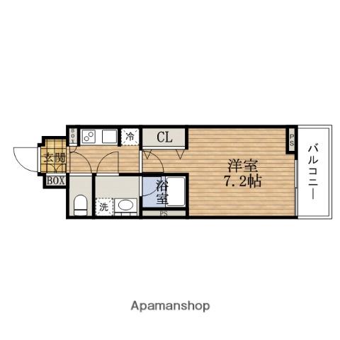 コンフォリアSHINSAIBASHI イースト(1K/6階)の間取り写真