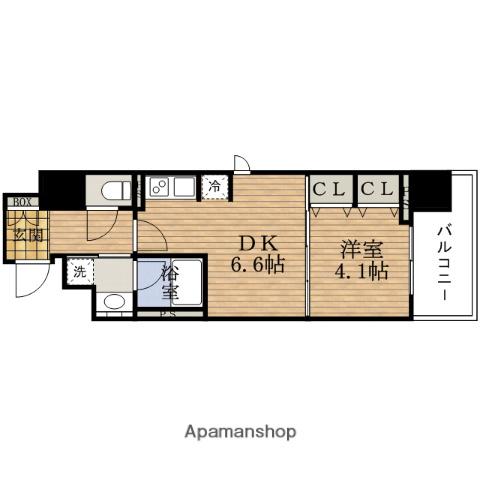 コンフォリアSHINSAIBASHI イースト(1DK/12階)の間取り写真