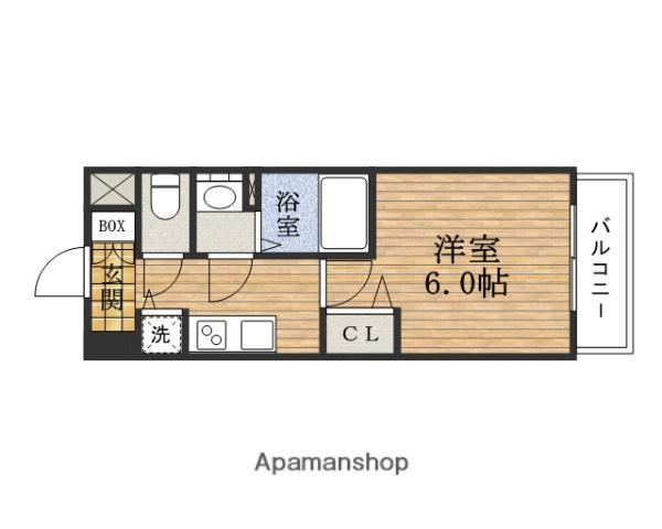 PRESSANCE北堀江(1K/7階)の間取り写真