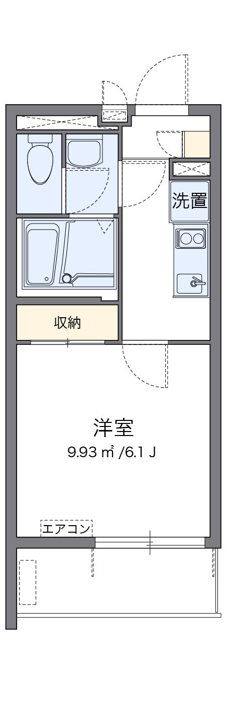 クレイノ梅香(1K/2階)の間取り写真