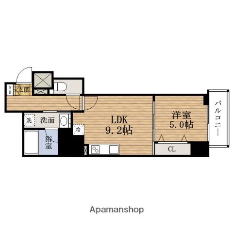 アルデールトモKITAHORIE(1LDK/5階)の間取り写真