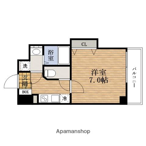 ミラージュパレスMINAMIHORIE(1K/3階)の間取り写真