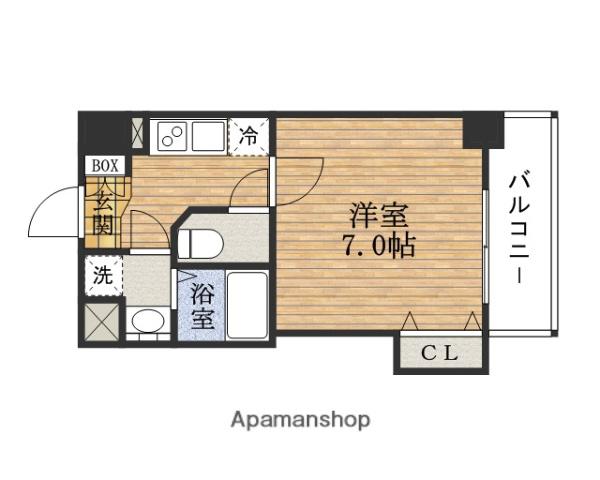 ミラージュパレスMINAMIHORIE(1K/9階)の間取り写真