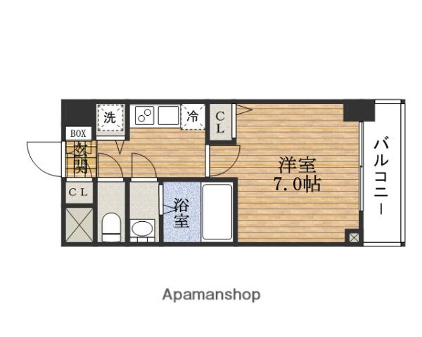 リッツ難波南Ⅱ(1K/5階)の間取り写真