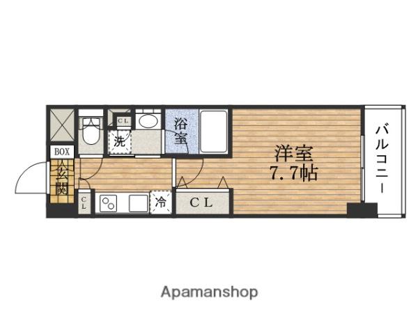 アーバネックスHOMMACHI(1K/13階)の間取り写真
